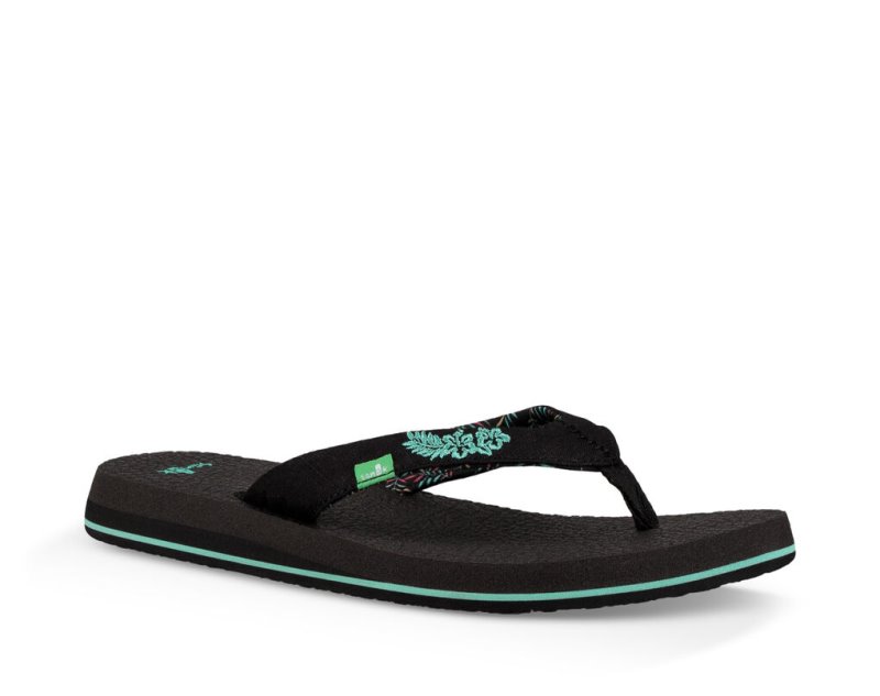 Sanuk Yoga Paradise 2 Women's Flip Flops Black | Canada 5ILH